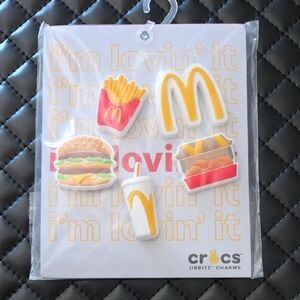 CROCS Fast Food Jibbitz Charms Set - Red, Yellow, White